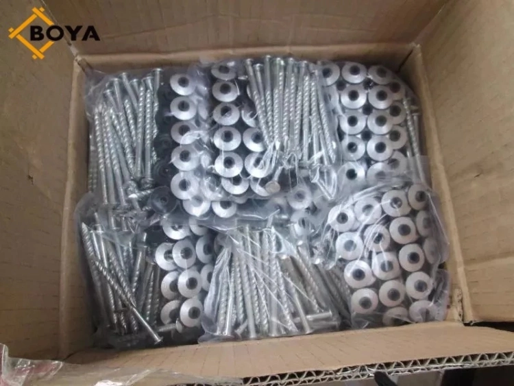 Factory Wholesale Electro Galvanized Assembled Helical Screw Twist Shank Roofing Nails