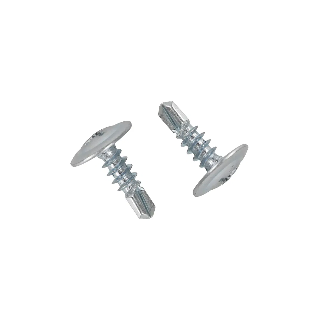 C1022 Carbon Steel Modified Screw Phillips Drive Hardened Zinc Plated Sharp Point Drill Point