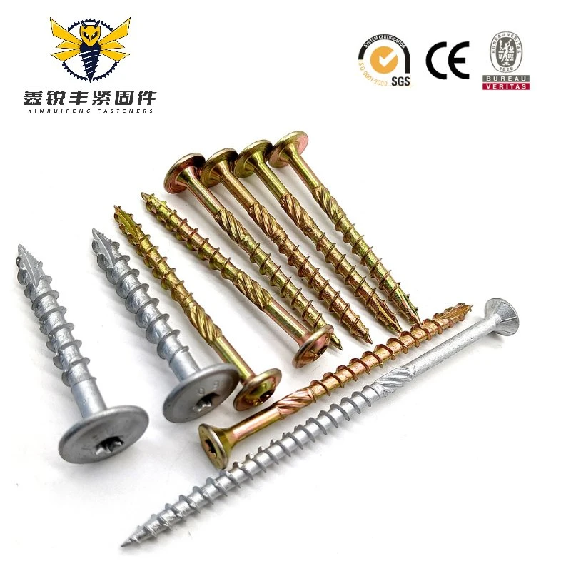 Factory Customized Fastener Wafer Head Chipboard U Double Thread Wood Construction Screws T 17 Straw Rope Nail