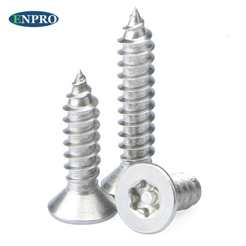 Stainless Steel Plum Flower Torx Security Anti Theft Countersunk Csk Flat Phillips Head Self Tapping Screws