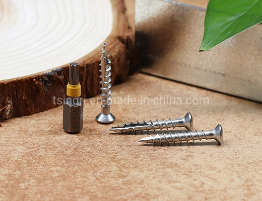 TGR/Tsingri Stainless Steel SS304 Torx T20 Oval Head Double Cutting Thread Type17 Decking Screws For Preservative Wood