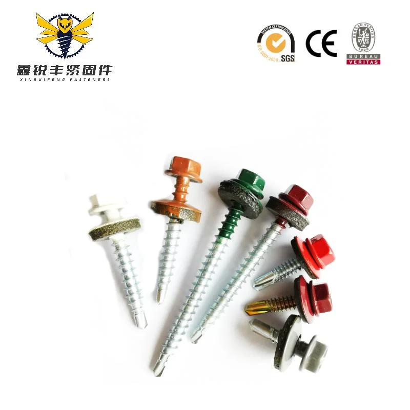 Point Bsd Self Drilling Screws Indented Hex Washer Head Unslotted Stainless 410 / Bonded Washer