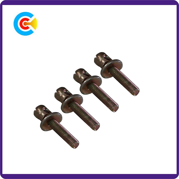 DIN/ANSI/BS/JIS Carbon-Steel/Stainless-Steel 4.8/8.8/10.9 Galvanized Phillip/Slot Flat Pad Combination Lead Screw