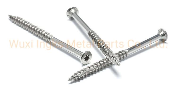 U Type Stainless Steel Torx Csk Head Wood Screw Cutting Point