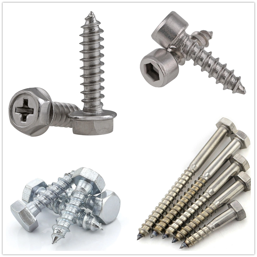 Stainless Steel Hex Head Lag Wood Screws Self Tapping Screw