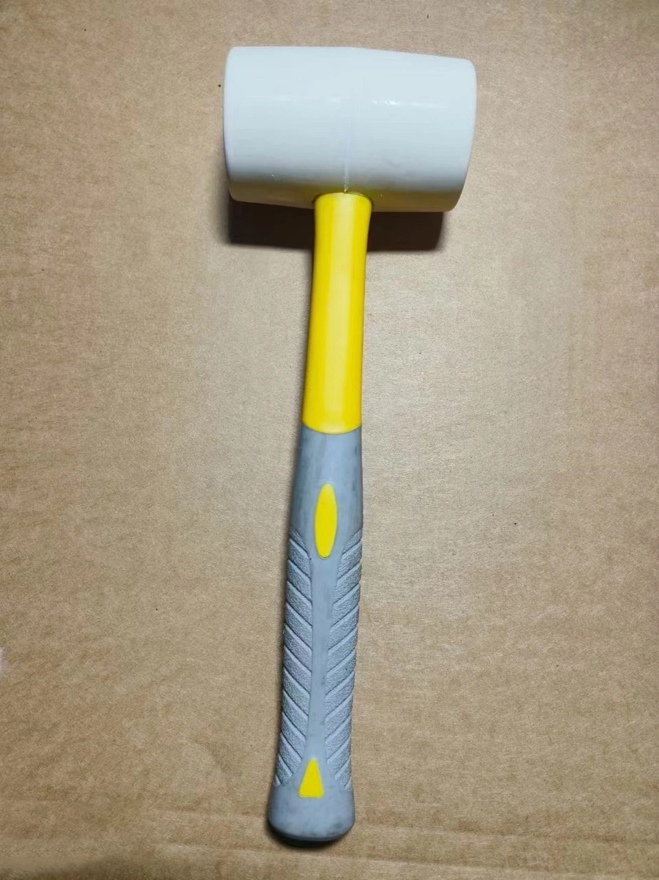 Durable Low Recoil Rubber Mallet Heads with Grip Fiberglass and Rubber Handles