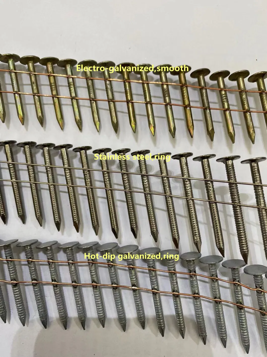 1 1/4&quot; Galvanized Coil Stainless Steel Plain Shank Roofing Nails