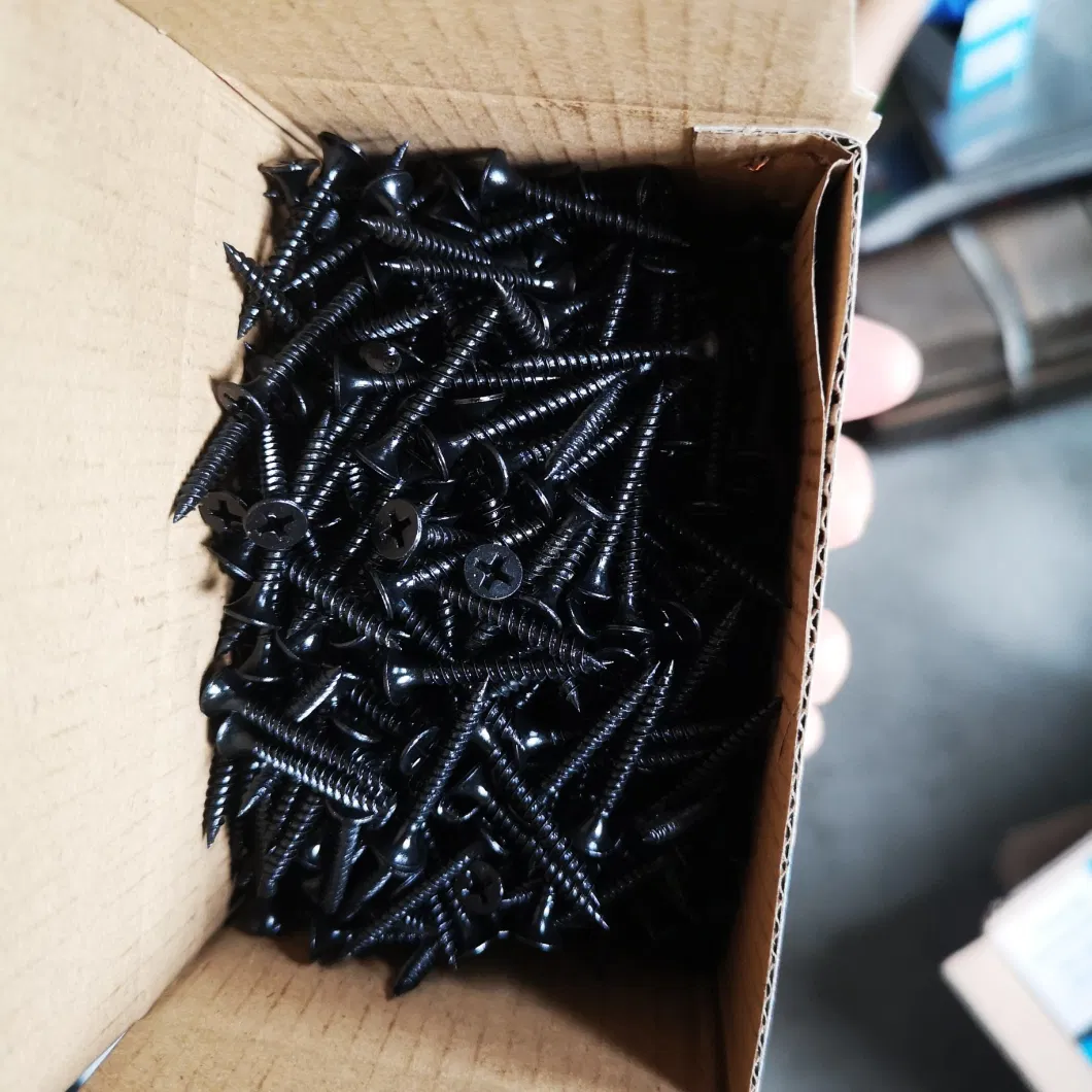 Professional Manufacture Vaious Screws Factory Direct Sales Bugle Head Phillips Fine Thread Black Phosphated Grey Phosphated Drywall Screws Gypsum Board Screws