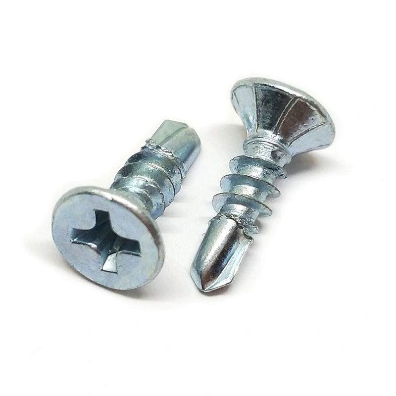 Galvanized Flat Head Countersunk Head Self Drilling Screws with Ribs