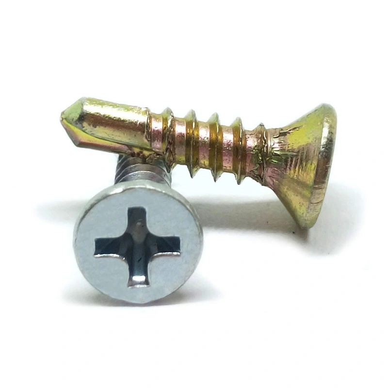 Galvanized Flat Head Countersunk Head Self Drilling Screws with Ribs