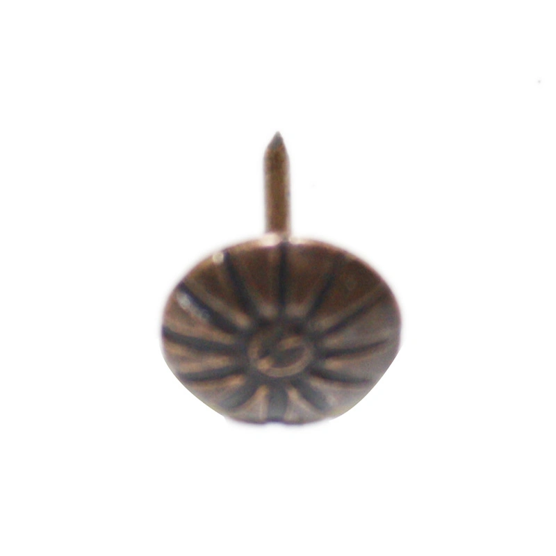 Flower Head Zinc-Plated or Brass Plated 5/8&quot; Furniture Chair Nail