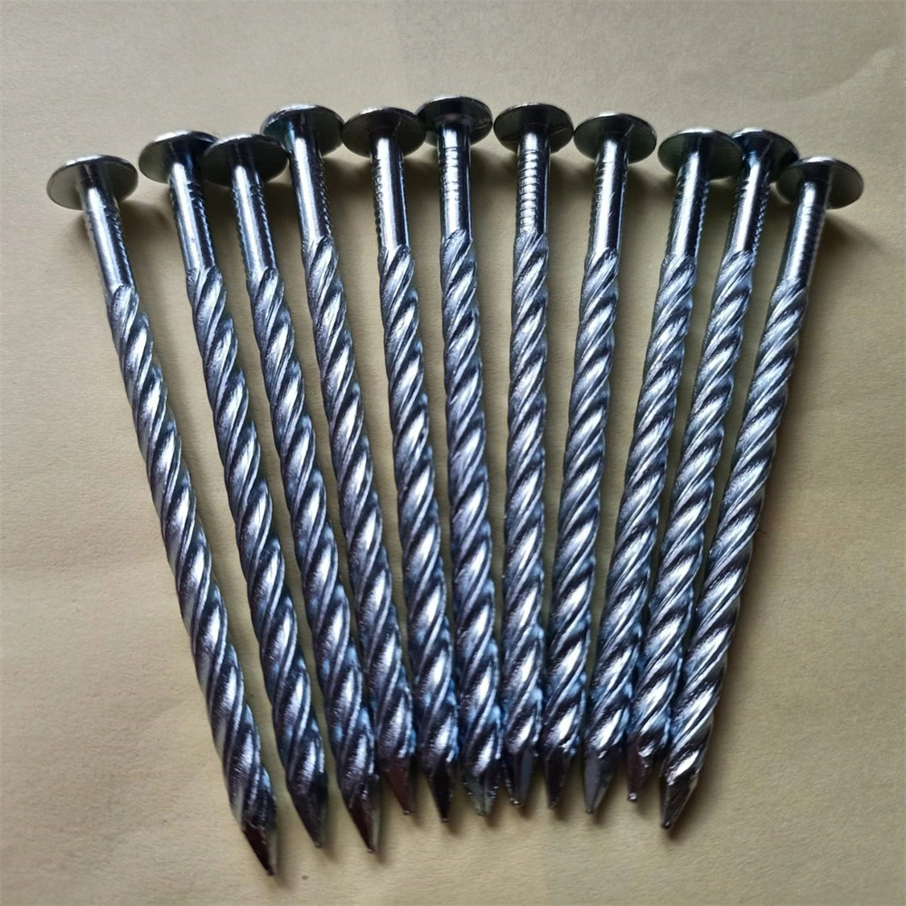 304 Stainless Steel Threaded Nail Galvanized Round Head Nail