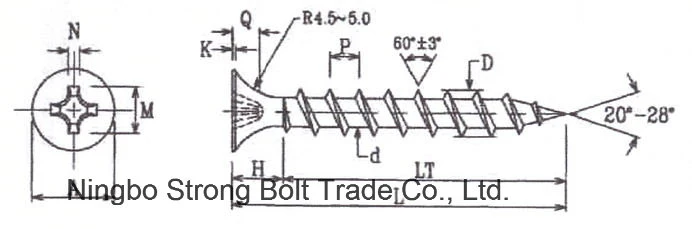 Phil Bugle HD Fine Thread Drywall Screw Black Phos #6X1&quot;