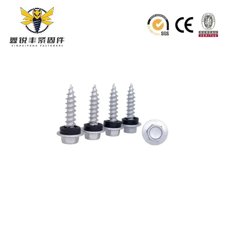 China High-Quality Metal Self-Tapping Thread Screw Manufacturer Custom M1/M6 Drilling Hex Head Self-Tapping Self-Drilling Roofing Screw with Washer