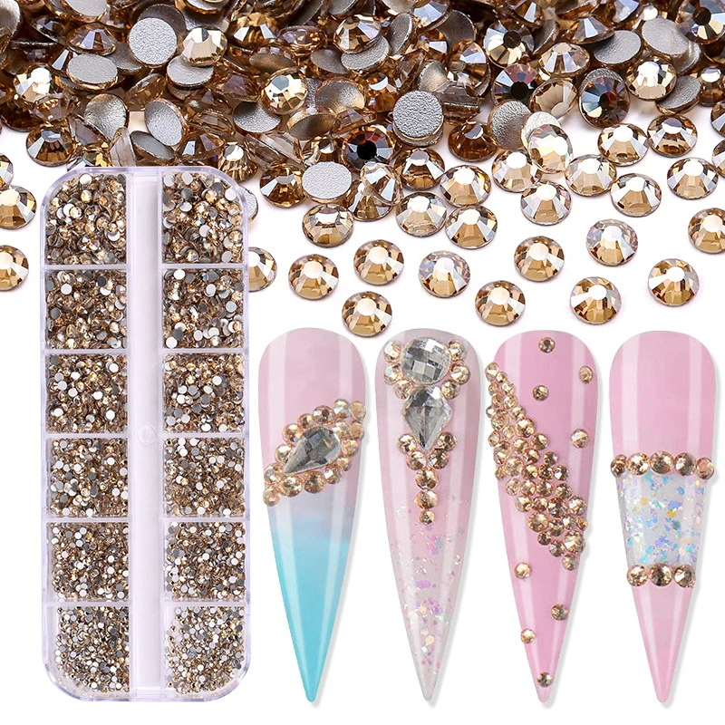 3600PCS Nail Decoration Rhinestones DIY Diamond Accessories Nail Box Art