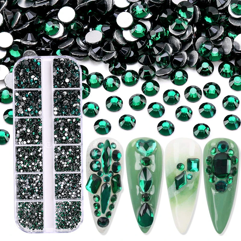 3600PCS Nail Decoration Rhinestones DIY Diamond Accessories Nail Box Art