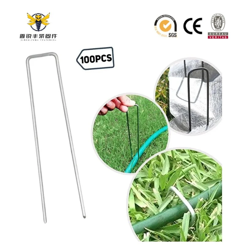 Landscape Staples 9-Inch Fabric Pins Garden Staples Heavy Duty Ground Cover Staples Fence Anchors Lawn Nails