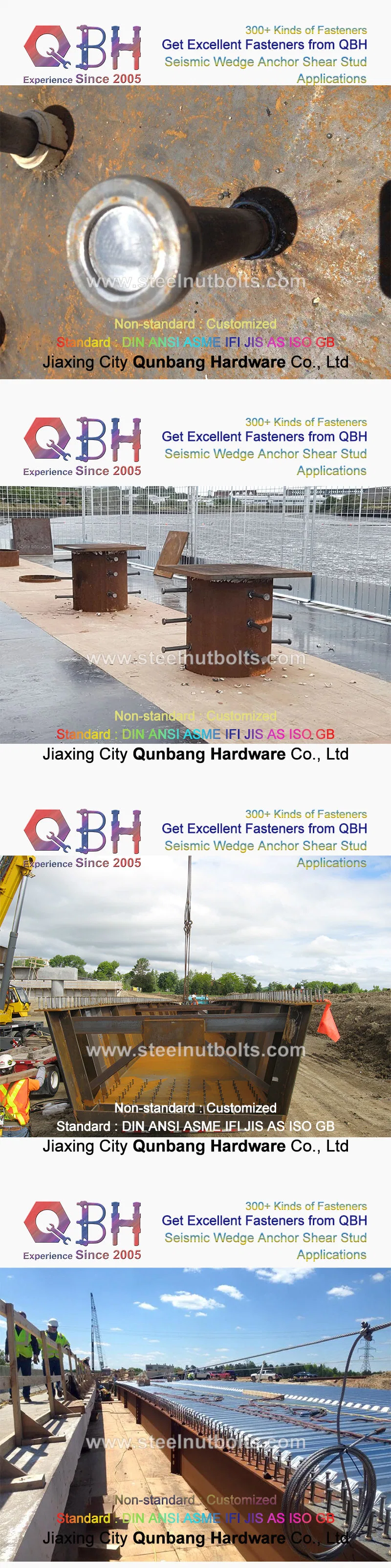 Qbh Steel Structure Building Railway Workshop Platform Fabricated House Roofing Frame Walkway Ship Bridge Shear Anchor Stud Construction Spot Weld Concrete Nail