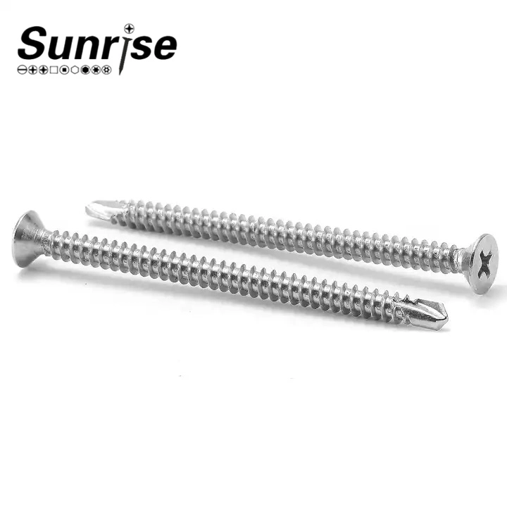 Stainless Steel Flat Countersunk Csk Phillips Head Self Drilling Screw DIN7504