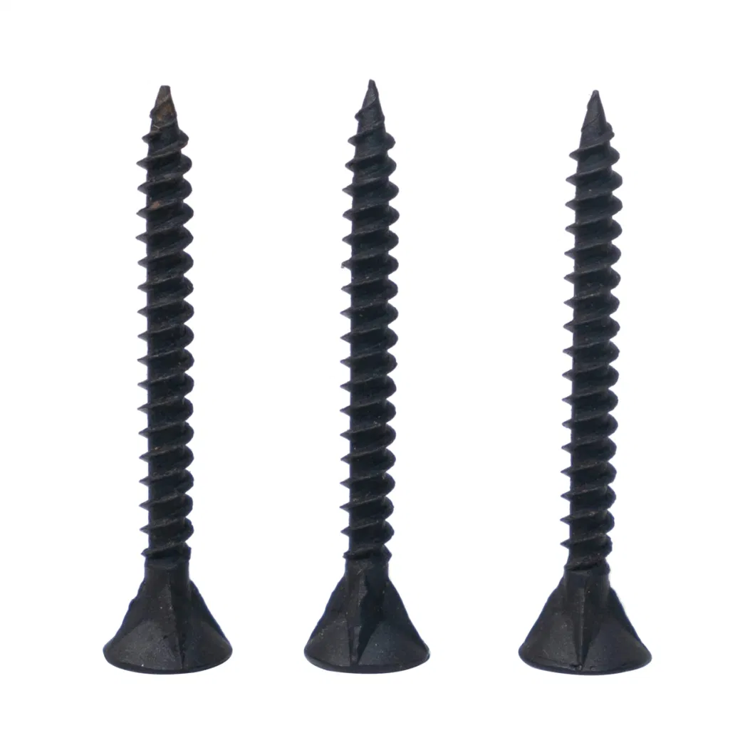 M3.5X25 for Attaching Gypsum Board to Metal Studs Bulge Head Phillips Fine Thread Black Phosphate Grey Phosphated Drywall Screw Gypsum Board Screw Ceiling Screw