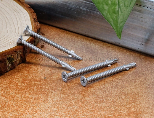 TGR/Tsingri Phillips Flat Knurled Countersunk Head Coated Self-Drilling Teks Screws