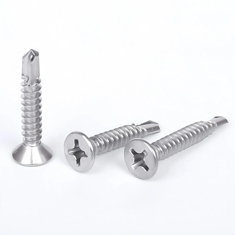 Factory Price ISO15482 Countersunk Head Self Drilling Screw SUS 410 Flat Head Self Drilling Screws