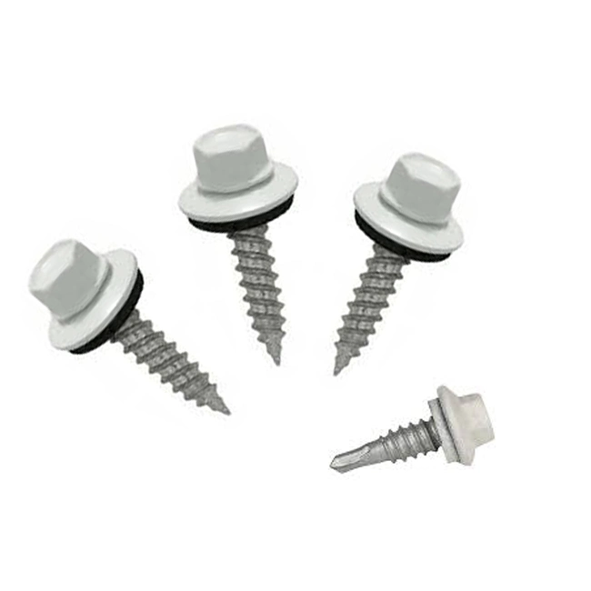 China Products Suppliers Roofing Screw Hex Washer Head Painted with EPDM Washer Drilling Point