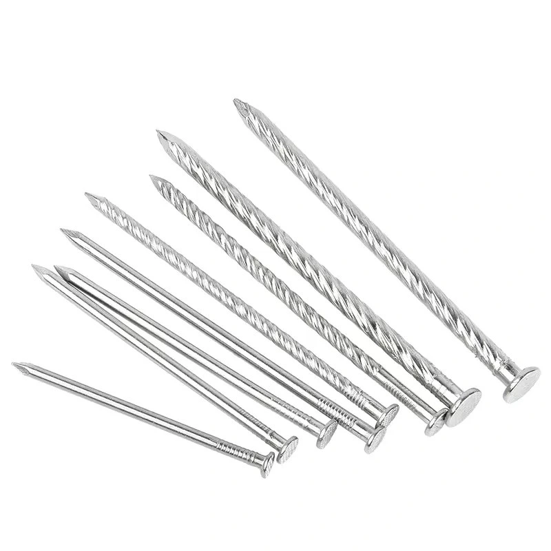 Steel Common Wire Nails Building Polished Flat Head Carpentry Siding Wood Nails for Wood Galvanized Iron Construction Nail