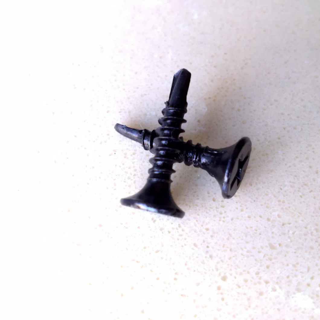 for Gypsum Board to 20-14 Steel Studs Bugle Head Cross Recess Fine Thread Black Phosphated Self Drilling Drywall Screws