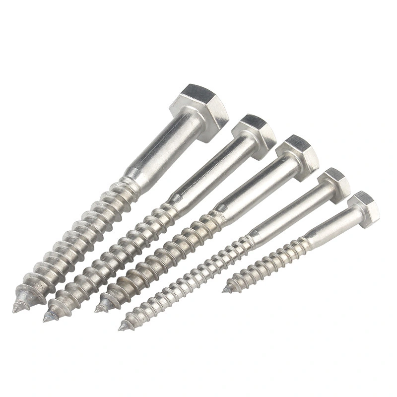 304 Stainless Steel Countersunk Pan Head Hex Drive Self Tapping Button Wood Screws for The Floor