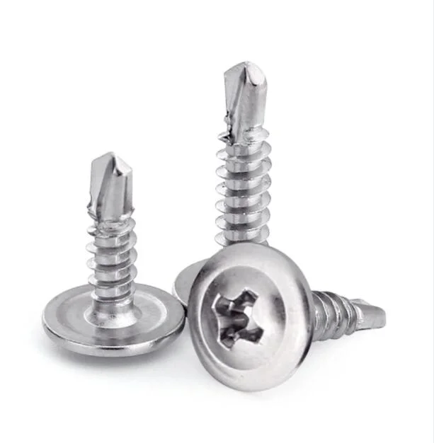 C1022A White Yellow Zinc Plated Phillips Wafer Head Self Drilling Screw