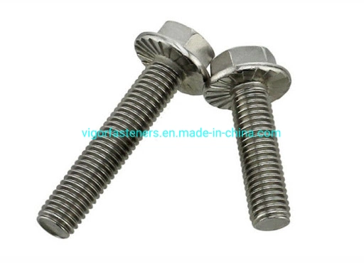 Stainless Steel 316 DIN6921 Hex Flange Head Cap Screw A4 Flange Bolt with Serration or Without Serration