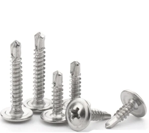 C1022A White Yellow Zinc Plated Phillips Wafer Head Self Drilling Screw