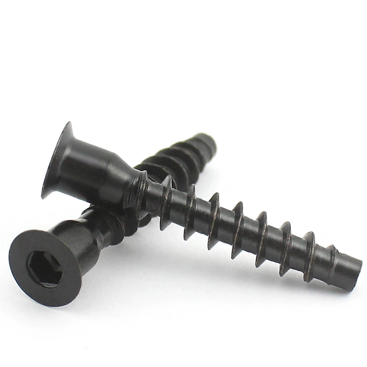 Customized 60mm Nickel Plated Allen Wood Confirmat Screw Furniture Euro Screw with Socket