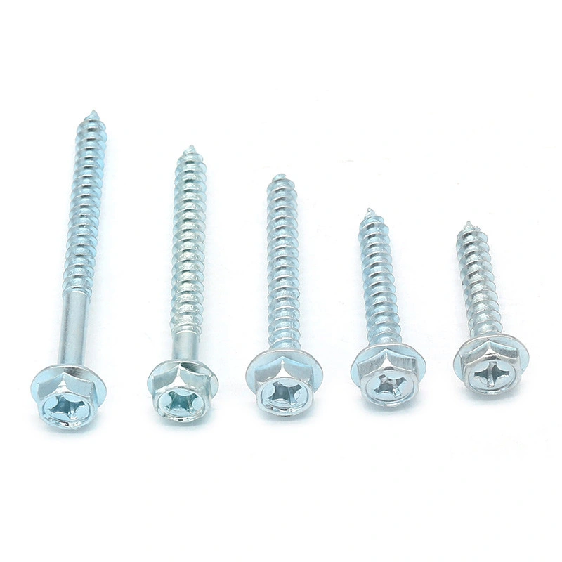 Grade 5 Galvanized Hex Washer Head Lag Bolt DIN 571 Wood Screw