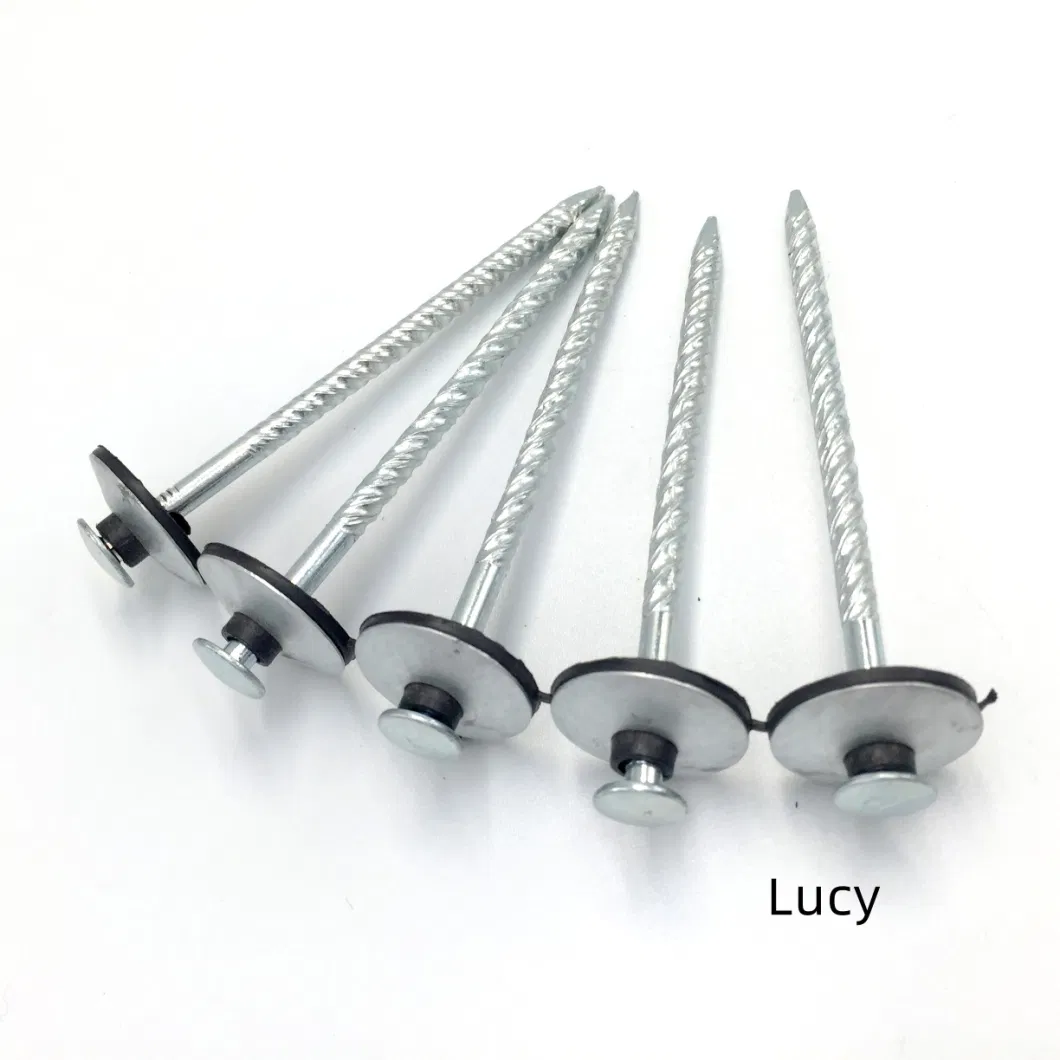 90mm Corrugated Sheet Electro Galvanized Steel Roofing Nails