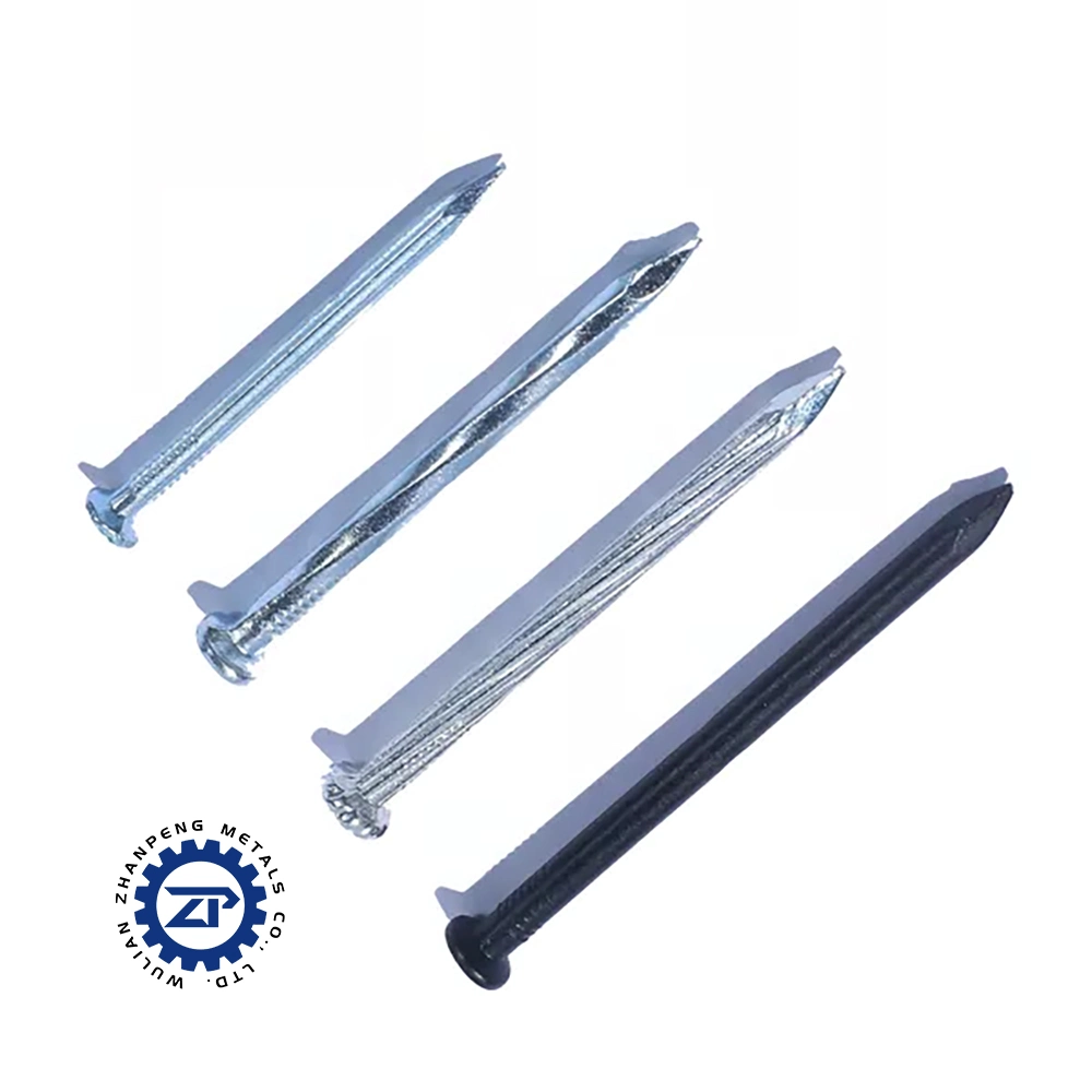 1&quot;-6&quot; 45# Steel Smooth Spiral Black Galvanized Shank Concrete Masonry Hardened Steel Nail for Construction