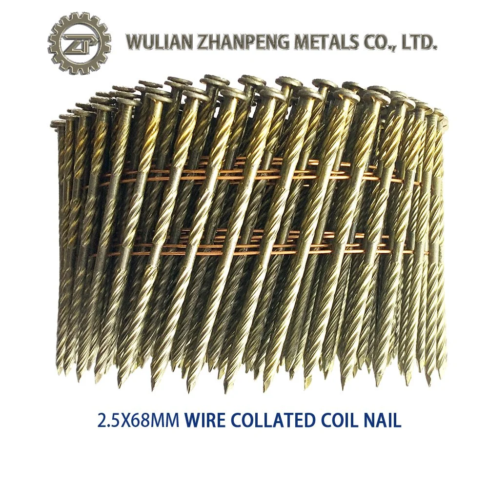 15 Degree 2 Inch X 0.113 Inch Smooth Shank Bright Coil Siding Nails