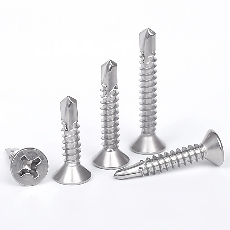 Factory Price ISO15482 Countersunk Head Self Drilling Screw SUS 410 Flat Head Self Drilling Screws