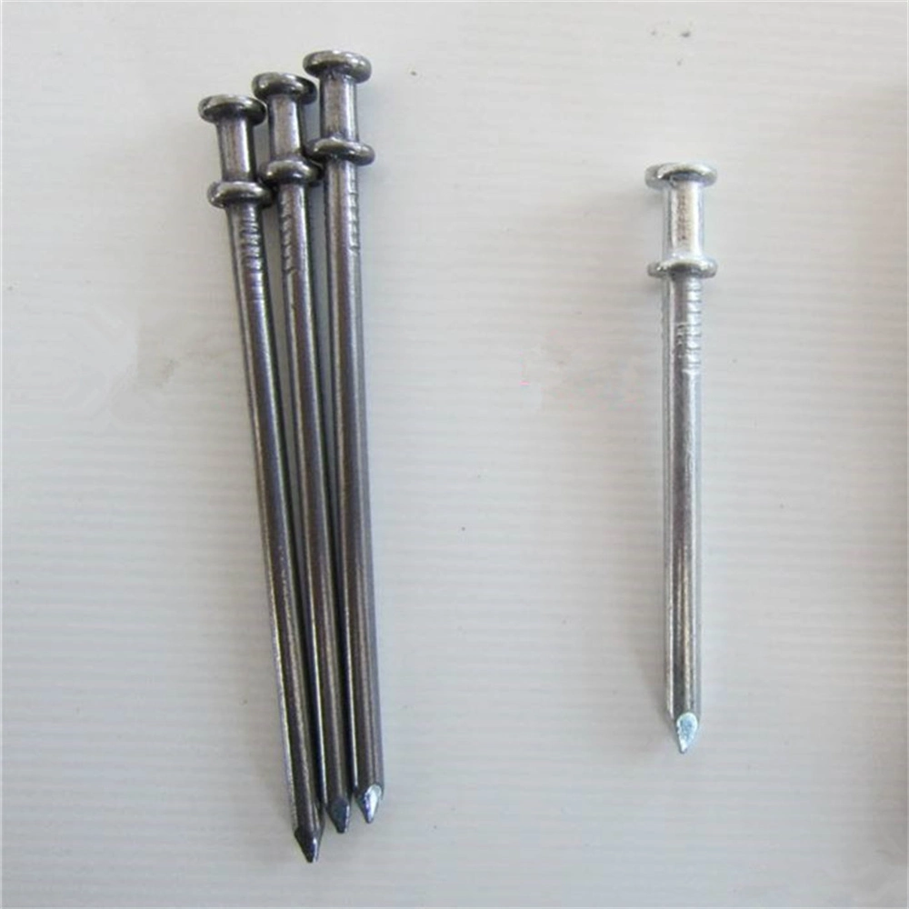 Low Carbon Steel/Double Strand Polished Nail/Round Head Construction Connector/Double Cap Nail