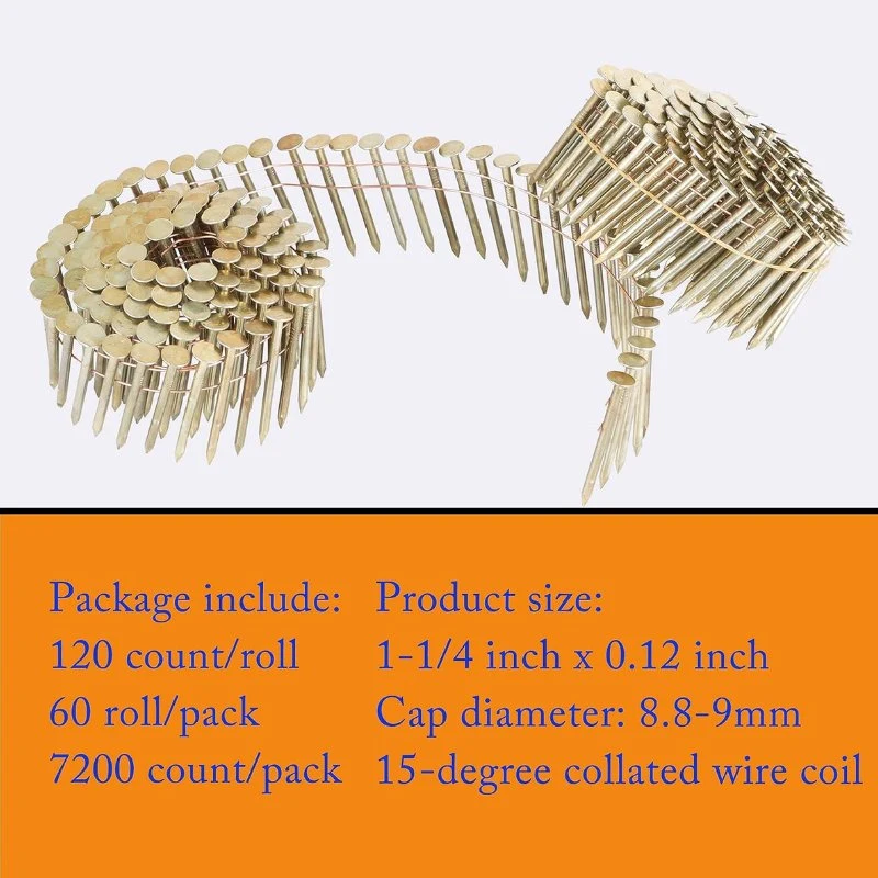 Wholesale 15 Degree Wire Welded Nails Shank Pregos Nails Wood Pallet Coil Nails Big Head Coil Nails