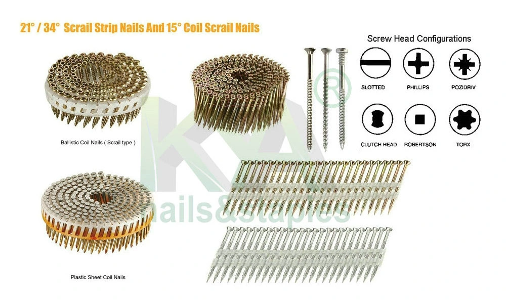 2.8X75mm Pallet Coil Nail Bright Wire Common Nail for Construction