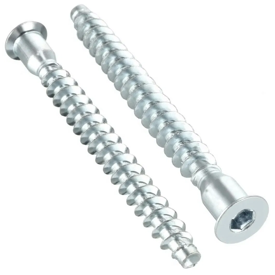 Zinc-Plated Countersunk Hex Socket Confirmat Screw for Furniture and Particleboard