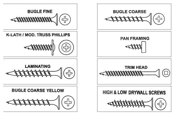 3.5*25mm Carbon Steel Grey Phosphated Philip Bugle Head Drywall Screws