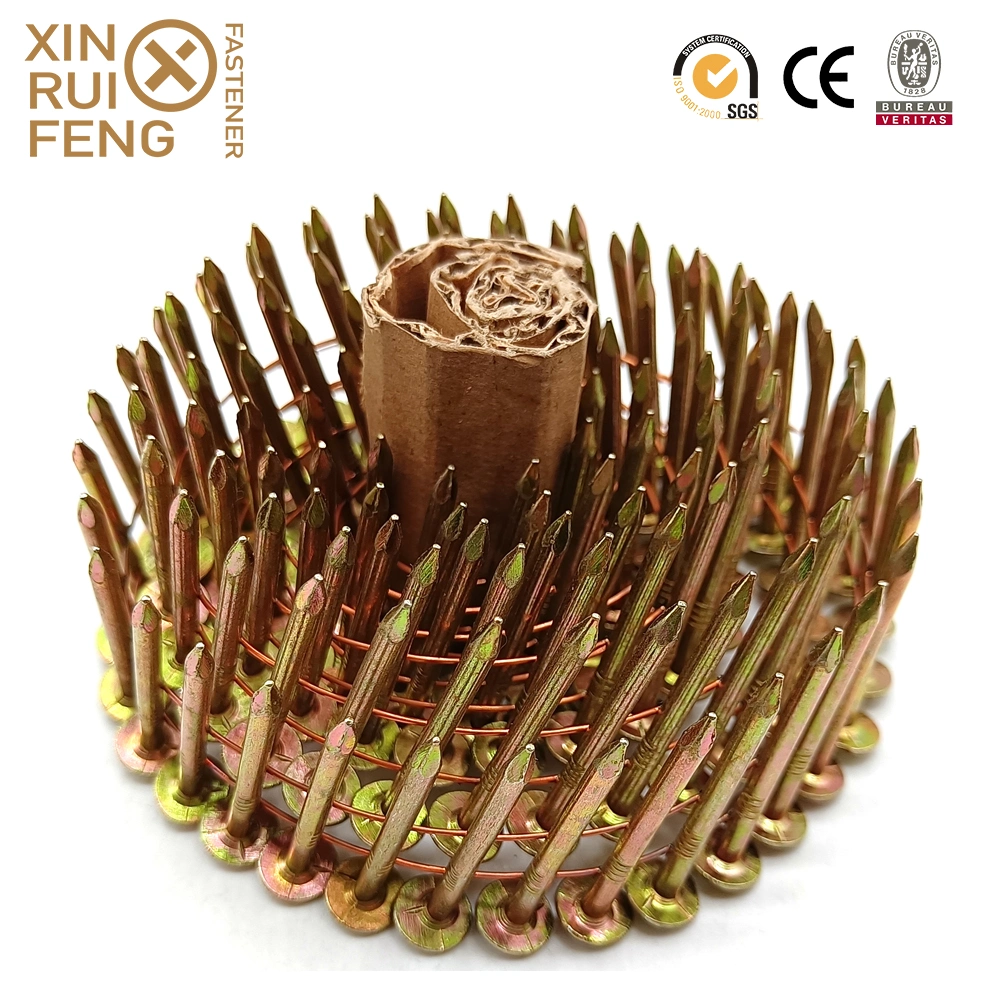 Xinruifeng Fastener #12 1&quot; 1-1/2&quot; 1-3/4&quot; Eg. Ring Shank Plastic Round Cap Roofing Nails