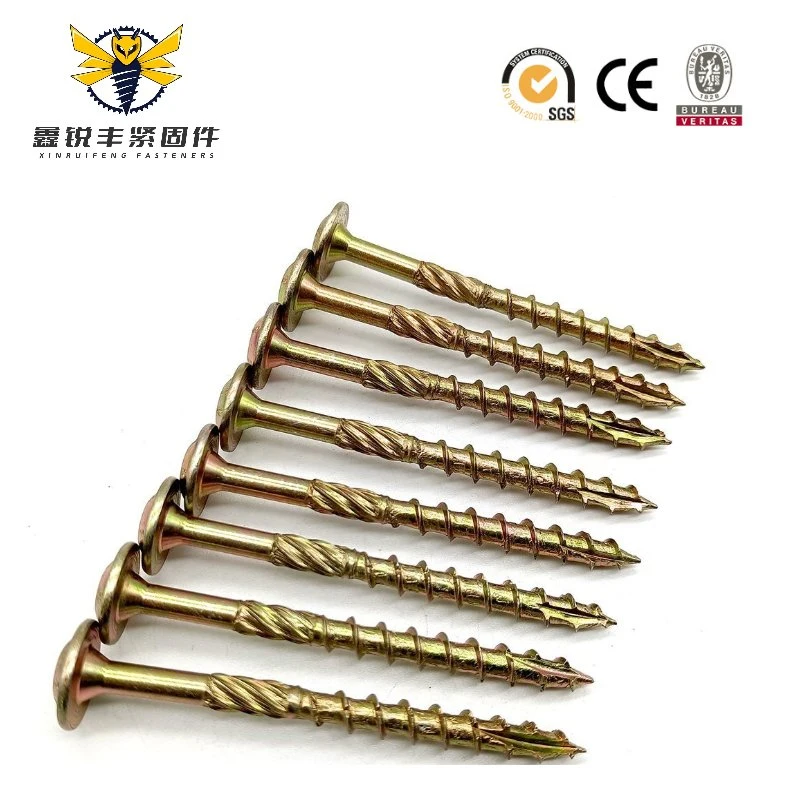 Factory Customized Fastener Wafer Head Chipboard U Double Thread Wood Construction Screws T 17 Straw Rope Nail