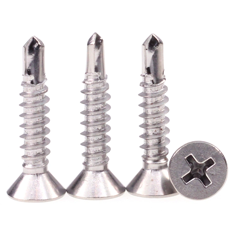 Stainless Steel Flat Head Round Cross Tek Roofing Screw Self Drilling Screw