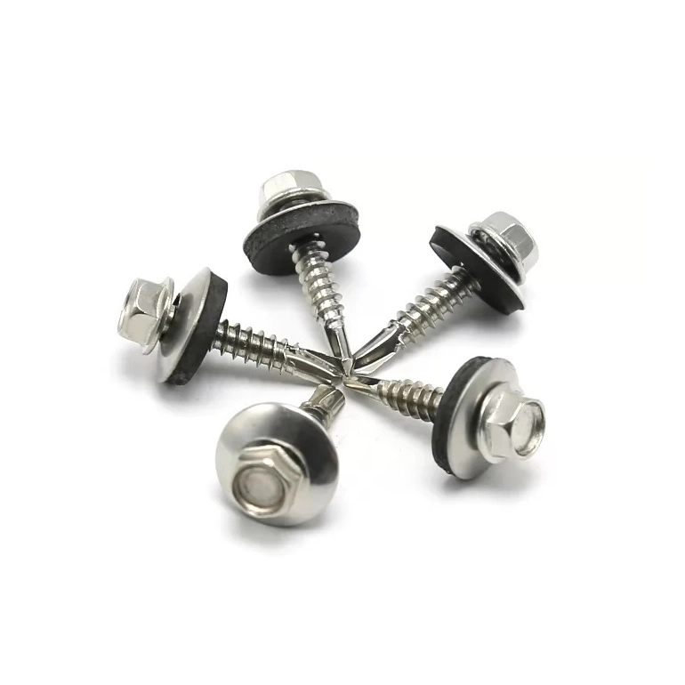 Carbon Steel Building Roofing SDS Screw Galvanised Metal Hexagon Head Tek Wood Stainless Steel Hex Washer Head Self Drilling Screw with EPDM Washer