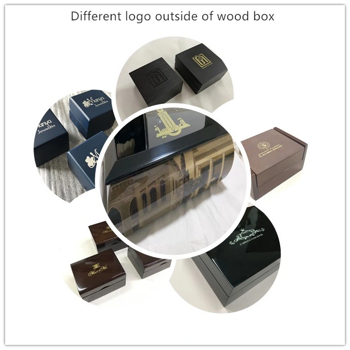 High Quality Glossy Lacquer Wooden Jewelry Ring Diamond Packing Box Gift Package