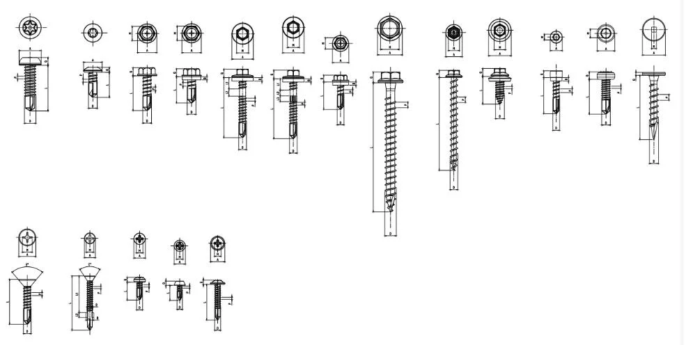 Special Wood Screw Tapping Screw Countersunk Head Screw DIN7504 Self Drilling Screws with Wing